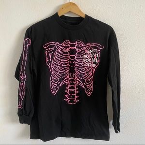 Anti Social Social Club Car Underwater Long Sleeve Tee Medium Black Pink